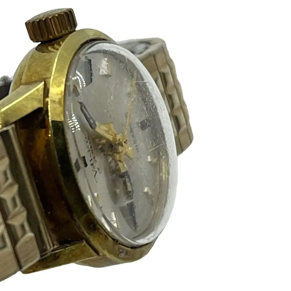 Voltaire Incabloc Watch Women's Vintage Swiss Waterproof Scuffed Gold Tone